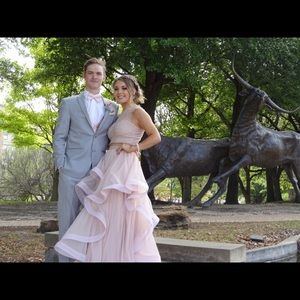 Blush Pink | Two Piece Prom Dress !